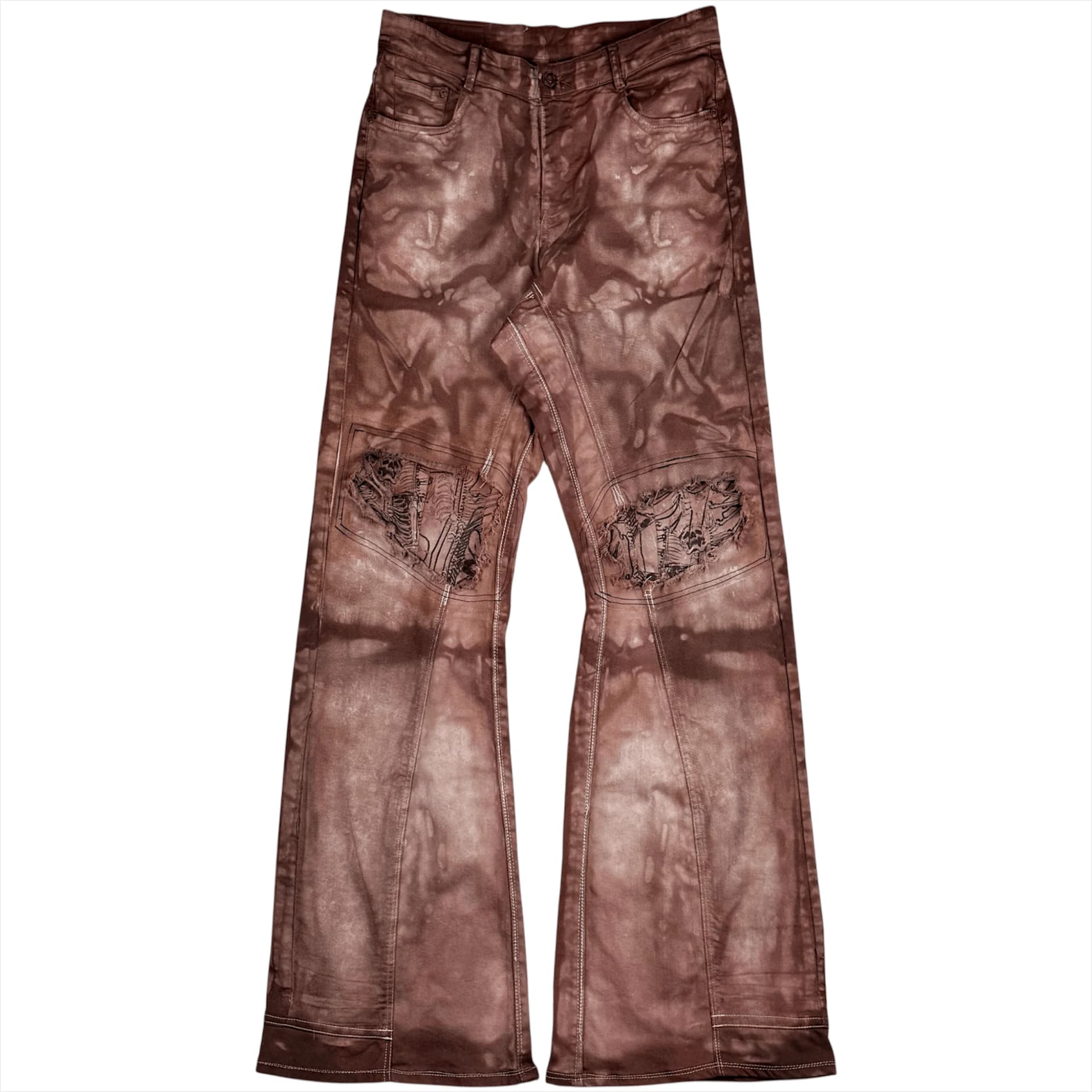 SKELETON FLARED JEANS 