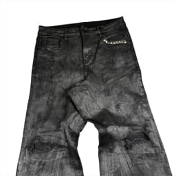 DISTRESSED LIQUID JEANS 