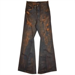 DISTRESSED FLARE JEANS 