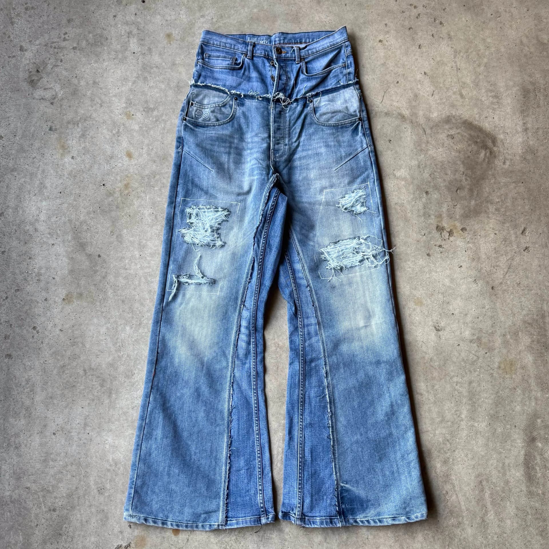DOUBLE WAIST BAGGY JEANS 
