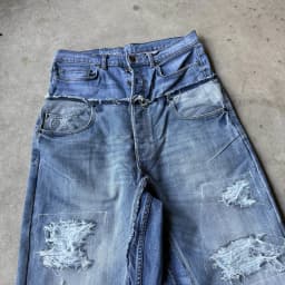 DOUBLE WAIST BAGGY JEANS 