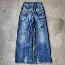 DOUBLE WAIST BAGGY JEANS 
