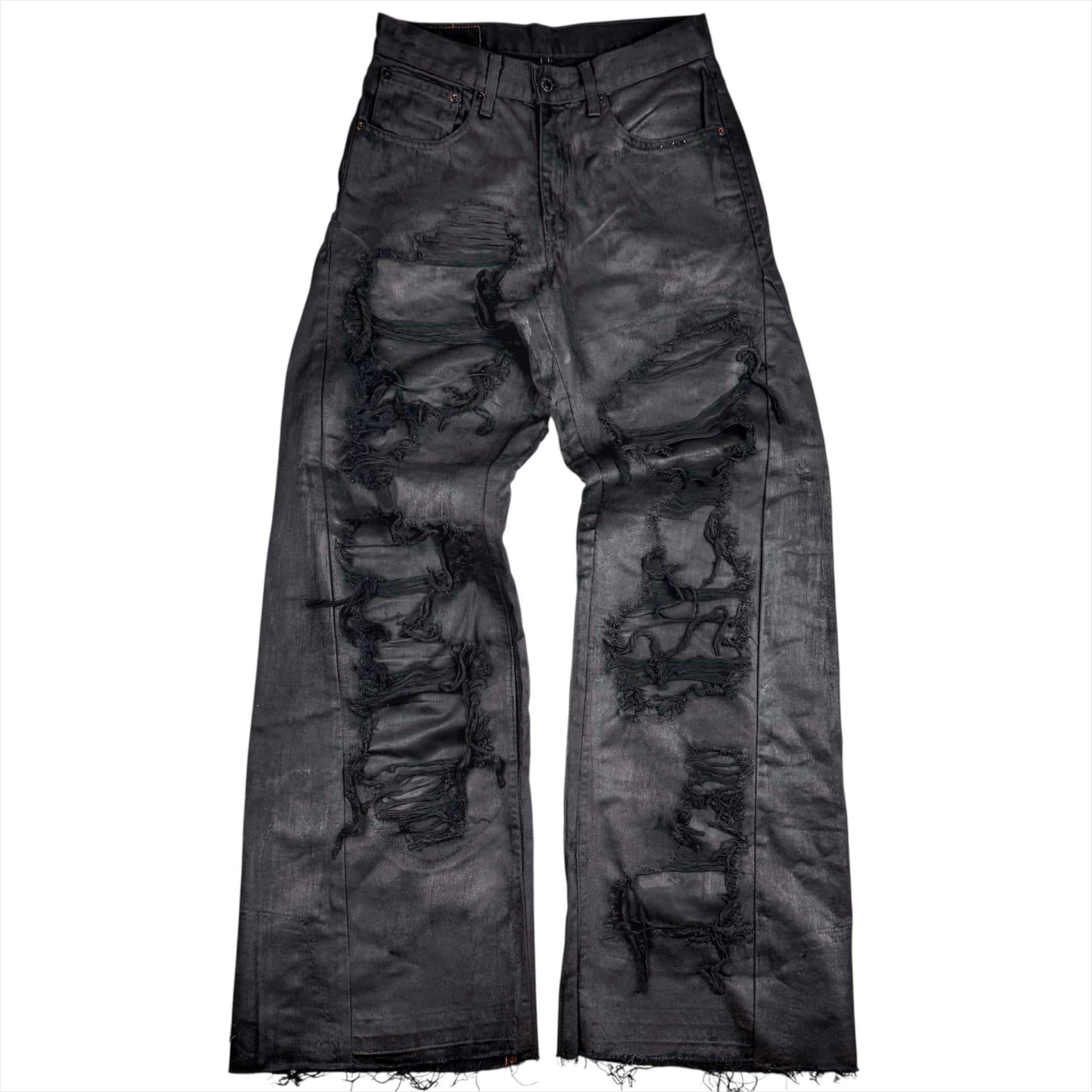 DISTRESSED BAGGY JEANS 