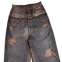 DOUBLE WAIST BAGGY JEANS 