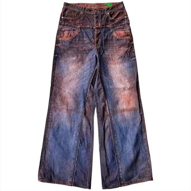 DOUBLE TAKE MUD-WASH JEANS 