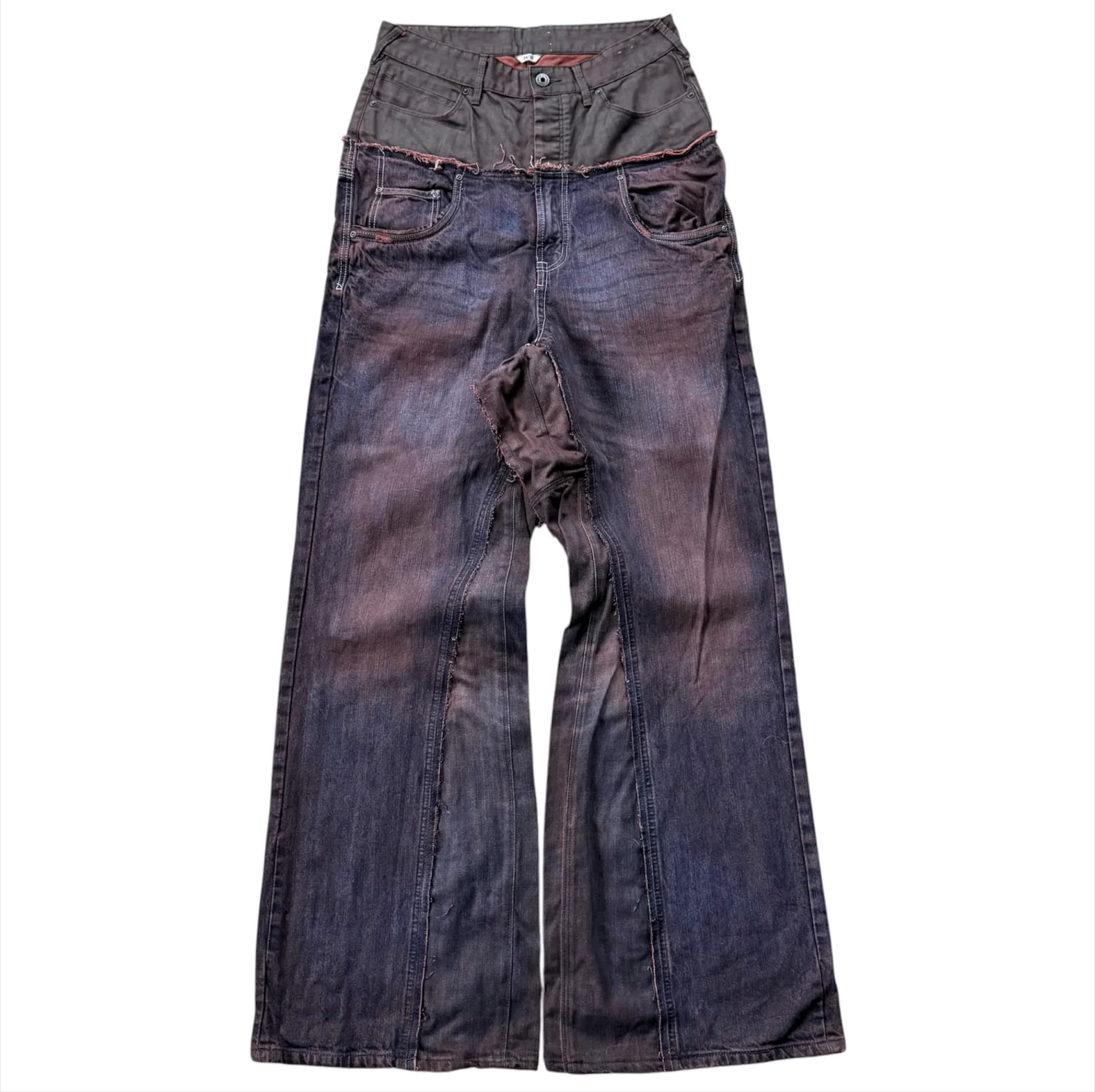 DOUBLE TAKE MUD-WASH JEANS 