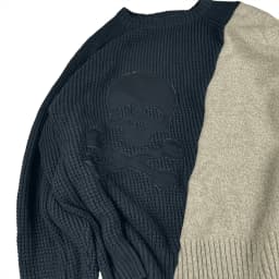 SPLIT SCULL SWEATER 