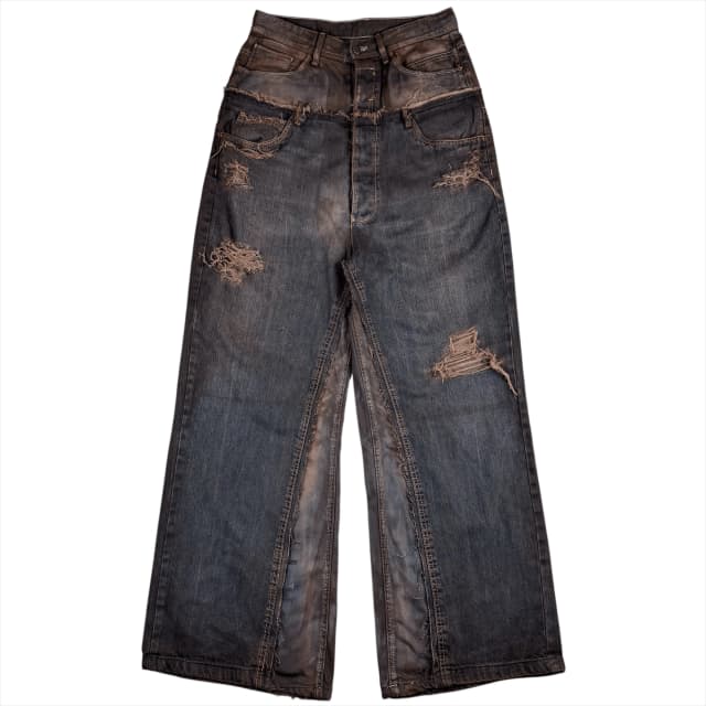 DOUBLE WAIST BAGGY JEANS