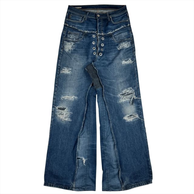 DOUBLE WAIST BAGGY JEANS