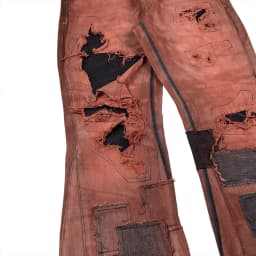 DISTRESSED PATCHWORK JEANS