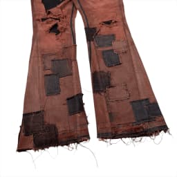 DISTRESSED PATCHWORK JEANS