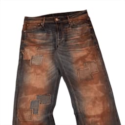 MUD-WASH PATCHWORK JEANS