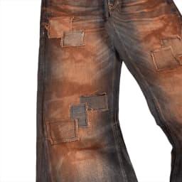 MUD-WASH PATCHWORK JEANS