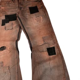 MUD-WASH PATCHWORK JEANS